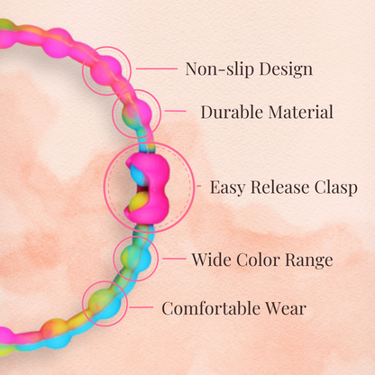 Neon Pink Hair Ties (8 Pack): A Pop of Playful Fun for Every Look