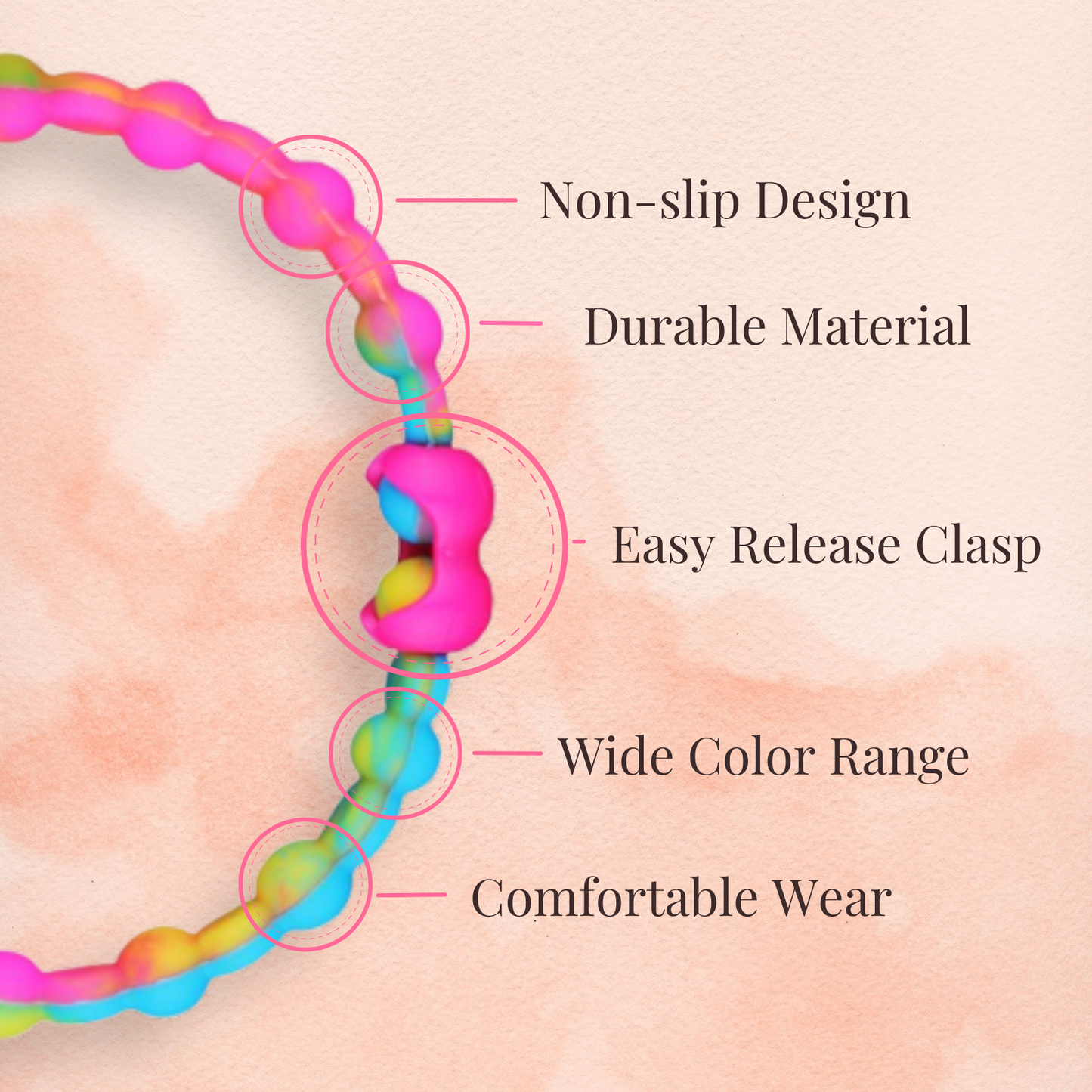 Rainbow Hair Ties (4-Pack) - Add a Splash of Color to Your Hairstyles