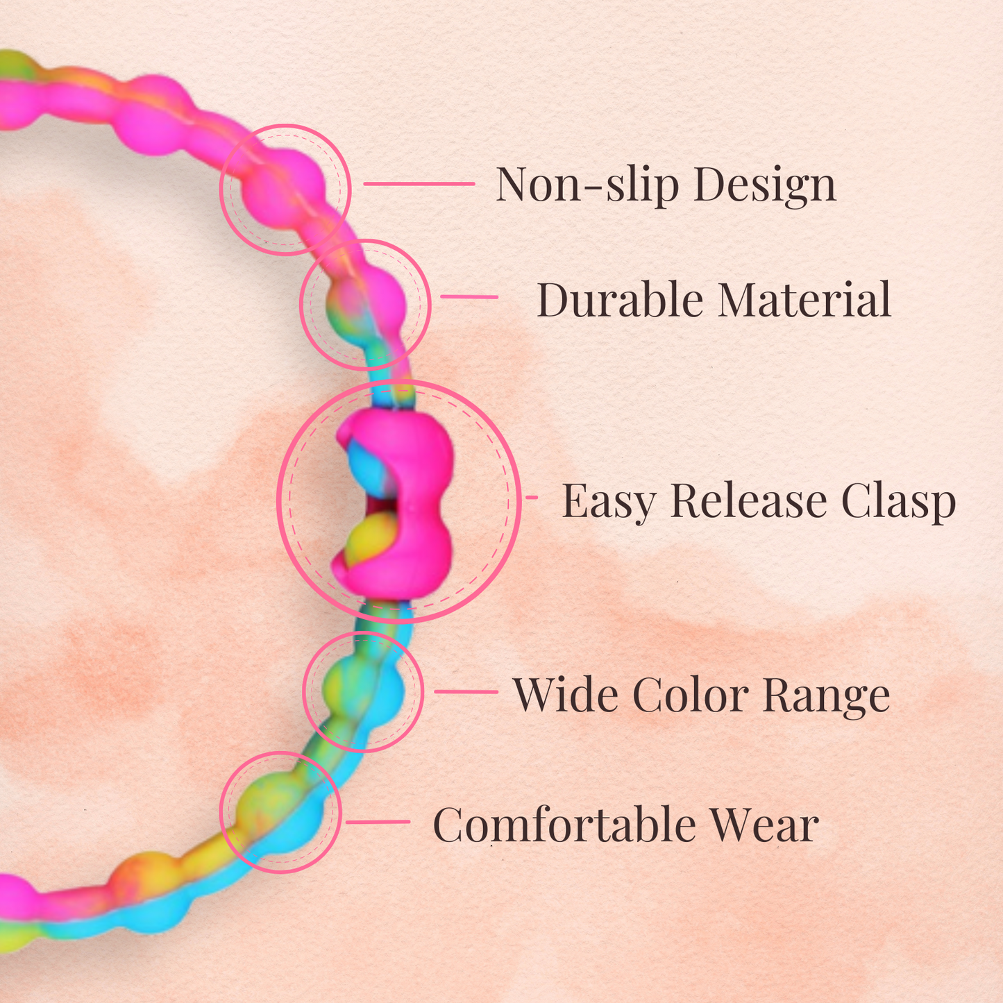 Tye Dye Hair Ties (4-pack): Une rafale de couleur fantaisiste