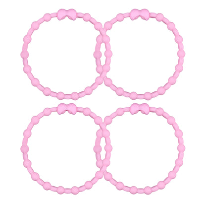 Pastel Pink PRO Hair Ties: Easy Release Adjustable for Every Hair Type PACK OF 4