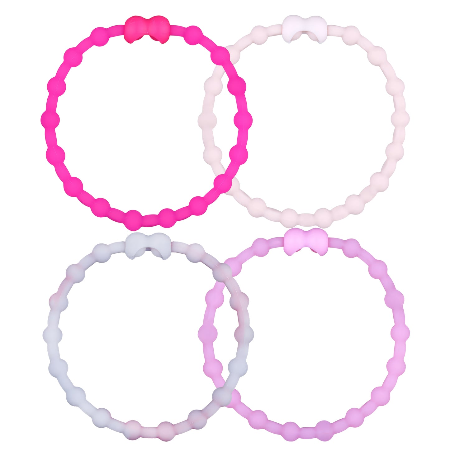 Radiant Rose Pack Pro Hair Ties (4 -Pack) - Höj dina frisyrer med tidlös elegans