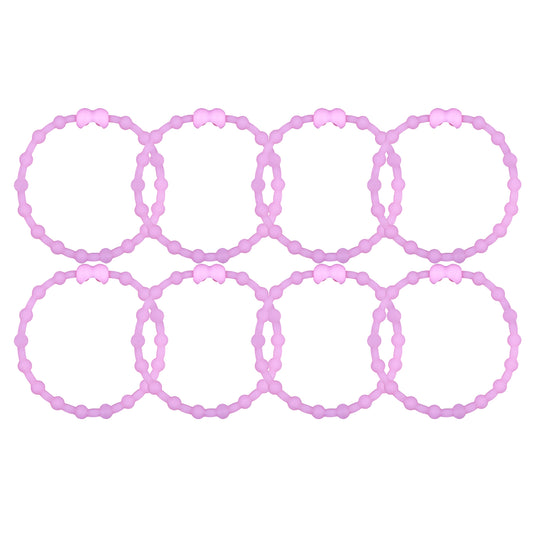 Glow Pink Hair Ties (8 Pack): Abraza la audacia con un toque de brillo juguetón