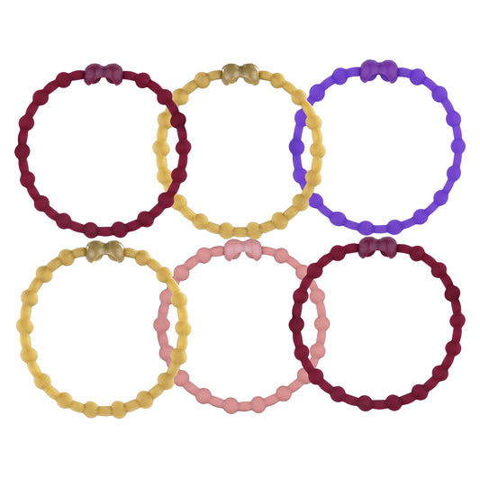 Golden Luxe Pack Pro Hair Ties (6-pack): luxueuse brillance pour style sans effort