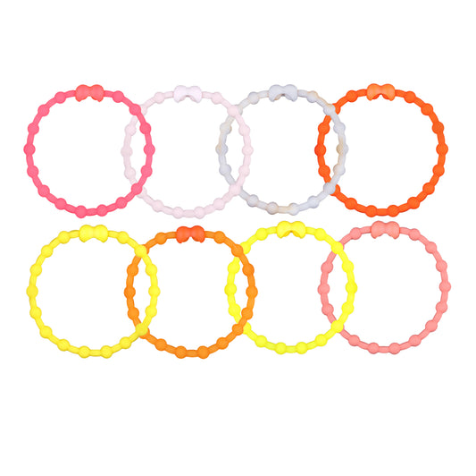 Citrus Groove Pack Hair Ties (8 Pack) - A Burst of Freshness for Your Hair