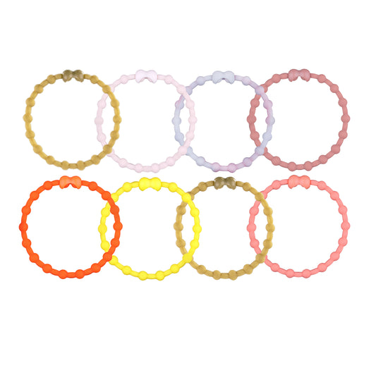 Golden Dusk Pack Hair Ties (8 Pack): Capture the Enchantment of Twilight with Every Tie