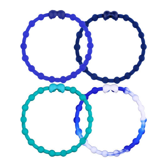 Sapphire Serenity Pack Pro Hair Ties (4-pack): Omfamna lugn i nyanser av blått