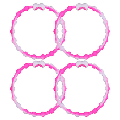 Blancs et roses Pro Hair Ties (4-pack): une combinaison chic et ludique pour chaque style