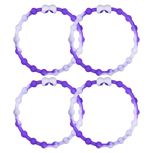 White Purple Pro Hair Ties (4-pack): En slående kontrast för ditt hår