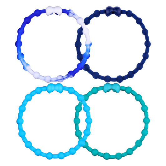 Serene Sea Pack PRO Hair Ties (4-Pack): Immerse Yourself in Tranquility