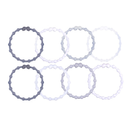 Crystal Ice Pack Hair Ties (8 Pack) - Effortless Elegance for Every Hairstyle