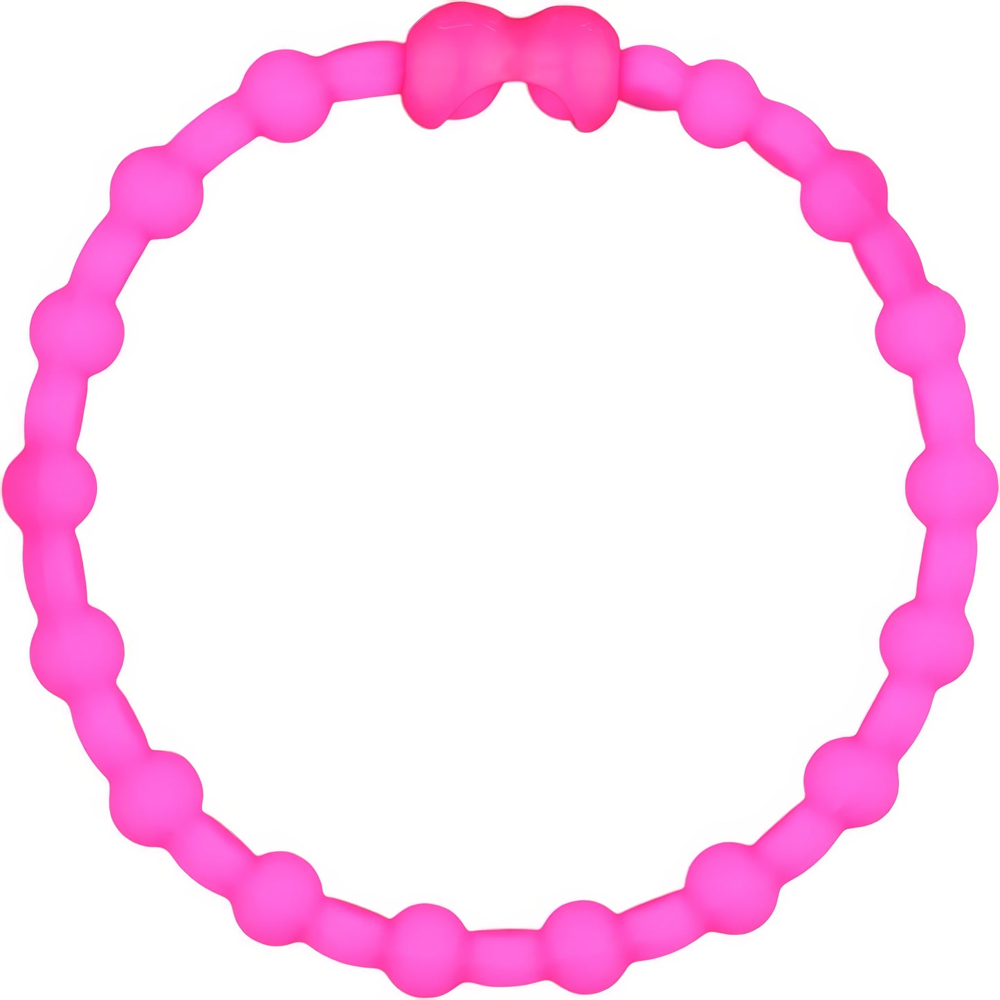 Neon Pink Hair Ties (4-Pack): Infuse Your Look with Playful Vibrance