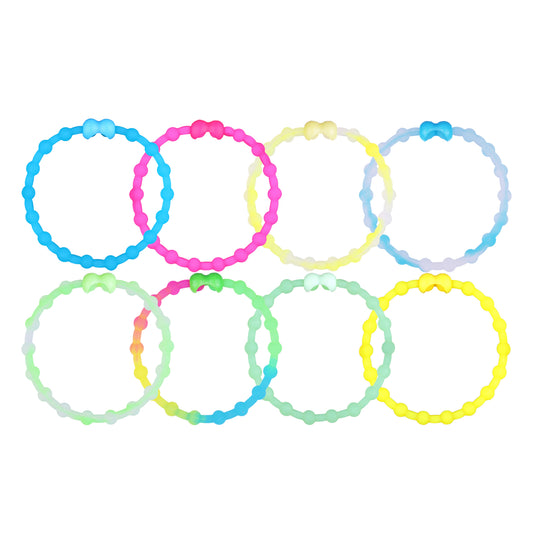 Neon Nights Pack Hair Ties (8 Pack): Light Up the Night with Electrifying Style