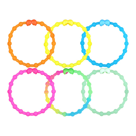 Light Up the Night: Neon Nights Pack Hair Ties (6-Pack) - Be the Star of Every Hairstyle