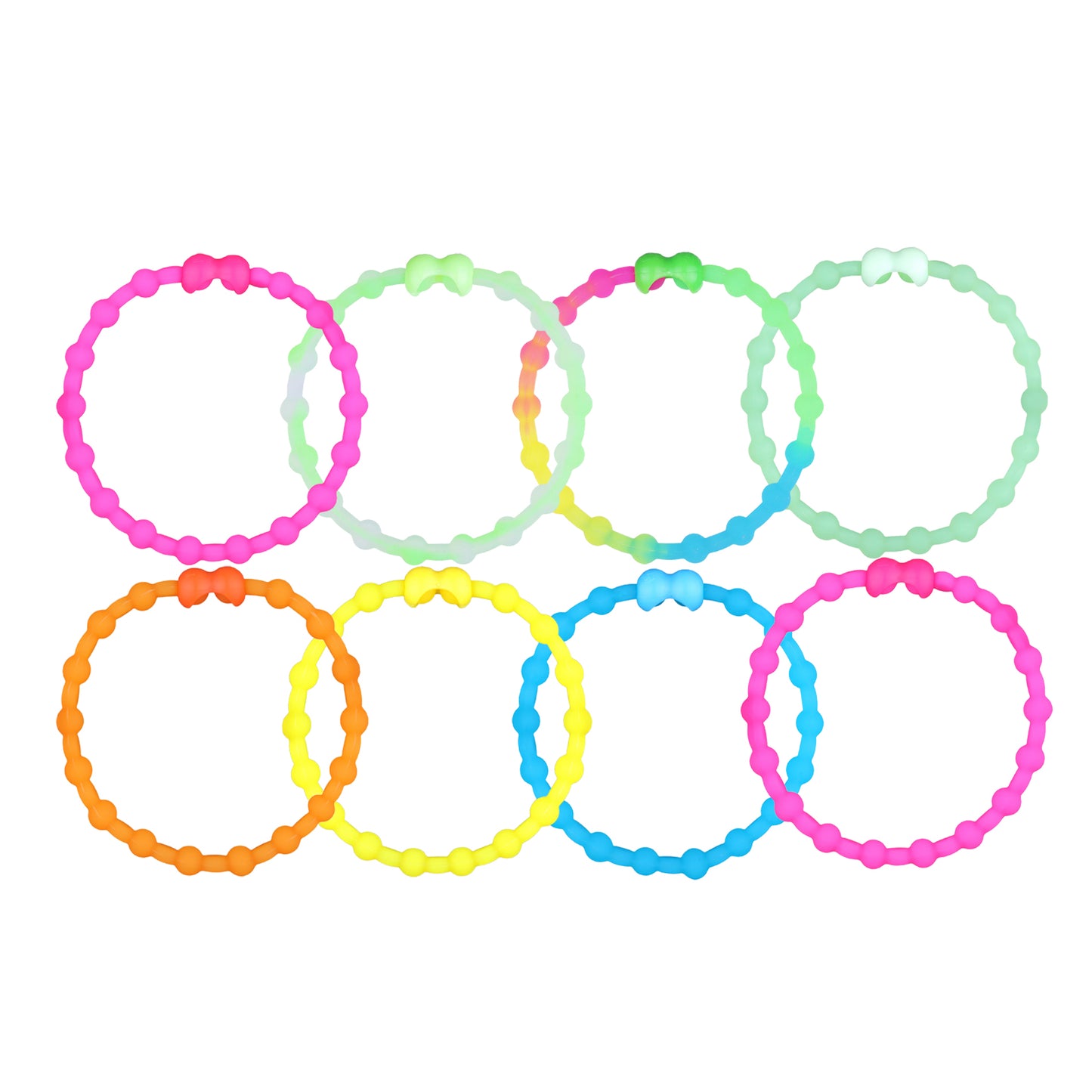 Neon Fusion Pack Hair Ties (8 Pack): een explosie van kleur voor elke look