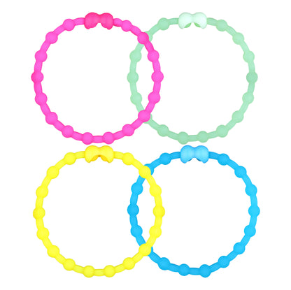 Neon Dreams Pack PRO Hair Ties (4-Pack): Illuminate Your Hairstyle with Vibrant Colors
