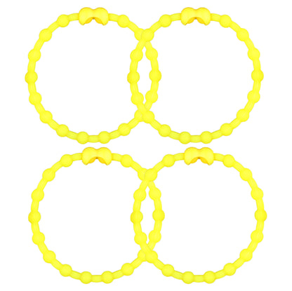 Neon Yellow Hair Ties (4-Pack): Lägg till en pop av solsken till din stil