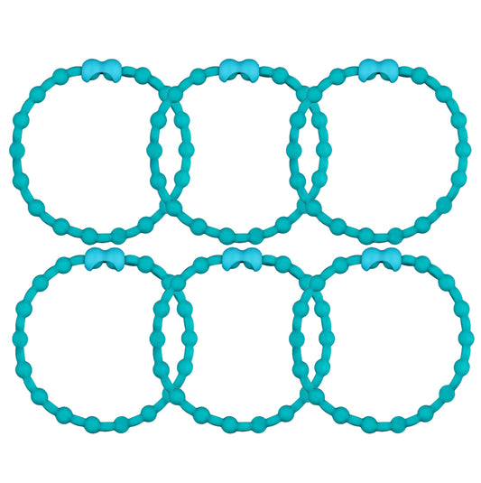 Teal Hair Ties (6-Pack) - A Splash of Tranquility for Every Style