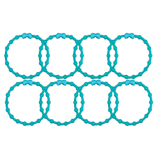 Teal Hair Ties (8 Pack): A Refreshing Splash of Color