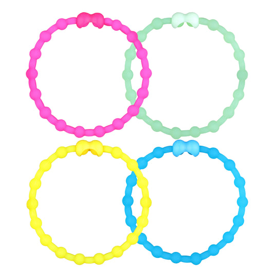 Neon Nightlife Pack PRO Hair Ties (4-Pack): Illuminate Your Style