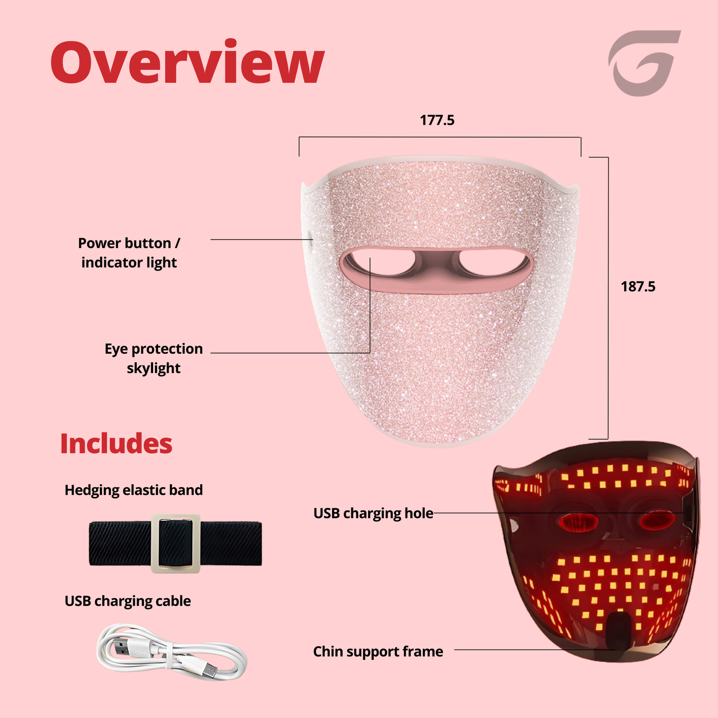 Glowera™ Therapy Red Light Mask