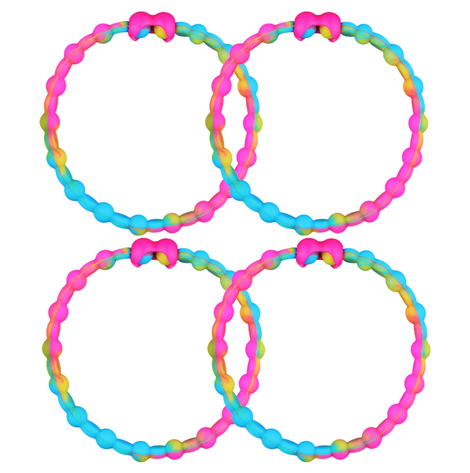 Tie Dye Hair Ties (4-Pack): A Burst of Whimsical Color - PRO Hair Tie