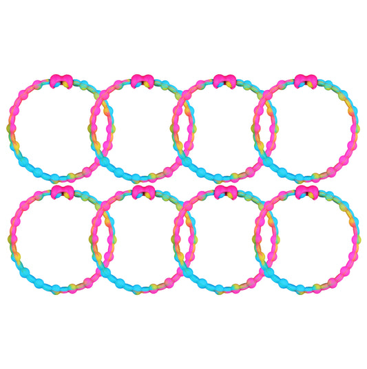 Tye Dye PRO Hair Ties: Easy Release Adjustable for Every Hair Type PACK OF 8