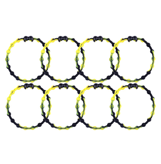 Black & Yellow Hair Ties (8 Pack): A Pop of Sunshine for Your Hair