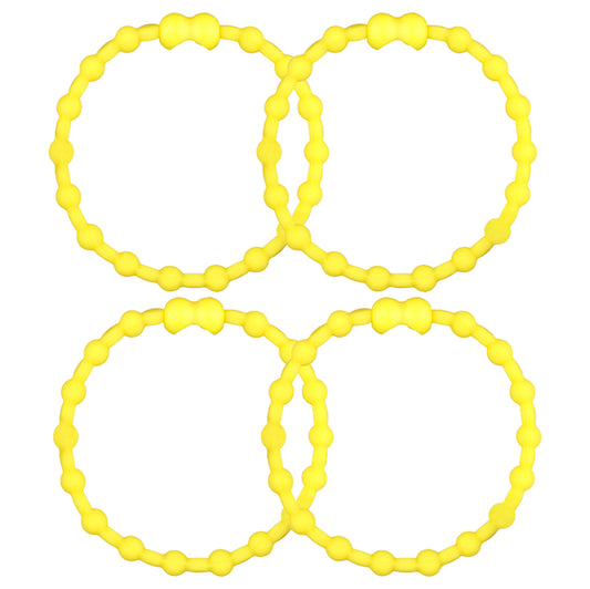 Yellow Hair Ties (4-Pack): Sunshine for Your Hair