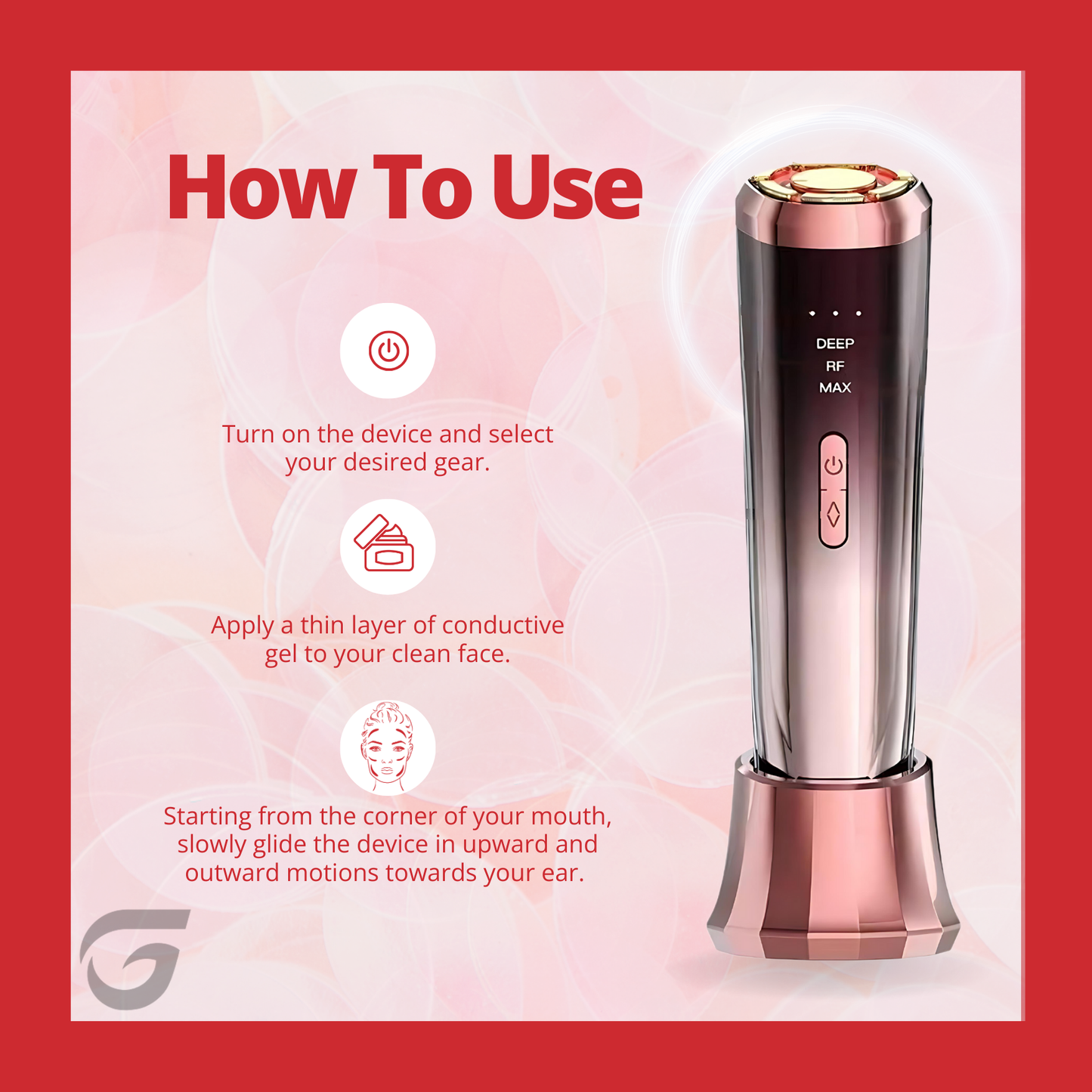 Glowera™ Ultrasonic Diamond Skin Wand