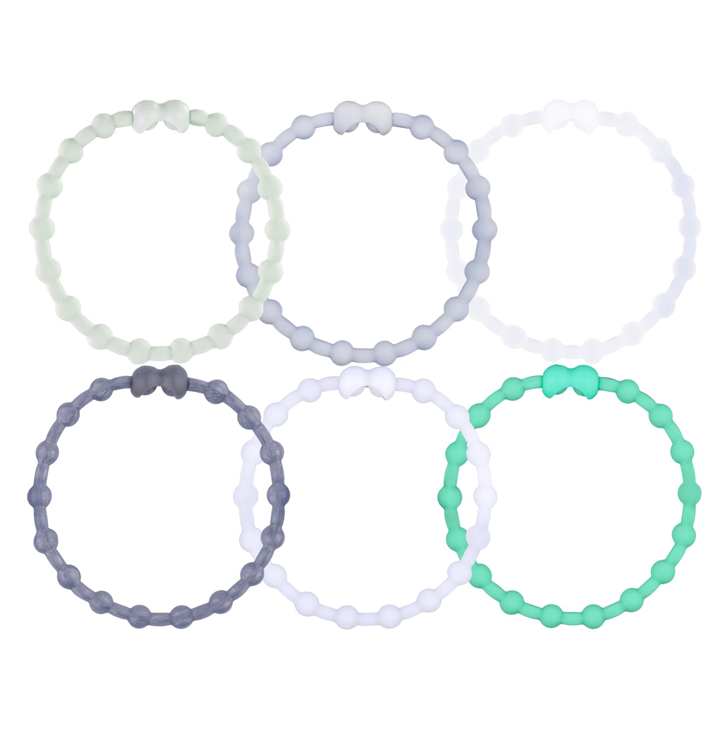 Icy Elegance Pack PRO Hair Ties (6-Pack): Cool Sophistication for Every Style