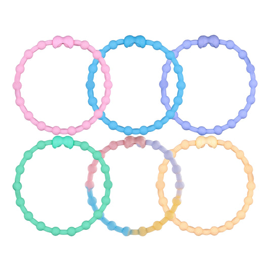 Pastel Dreams Pack Hair Ties (6-Pack): Dreamy Colors for Playful Styles