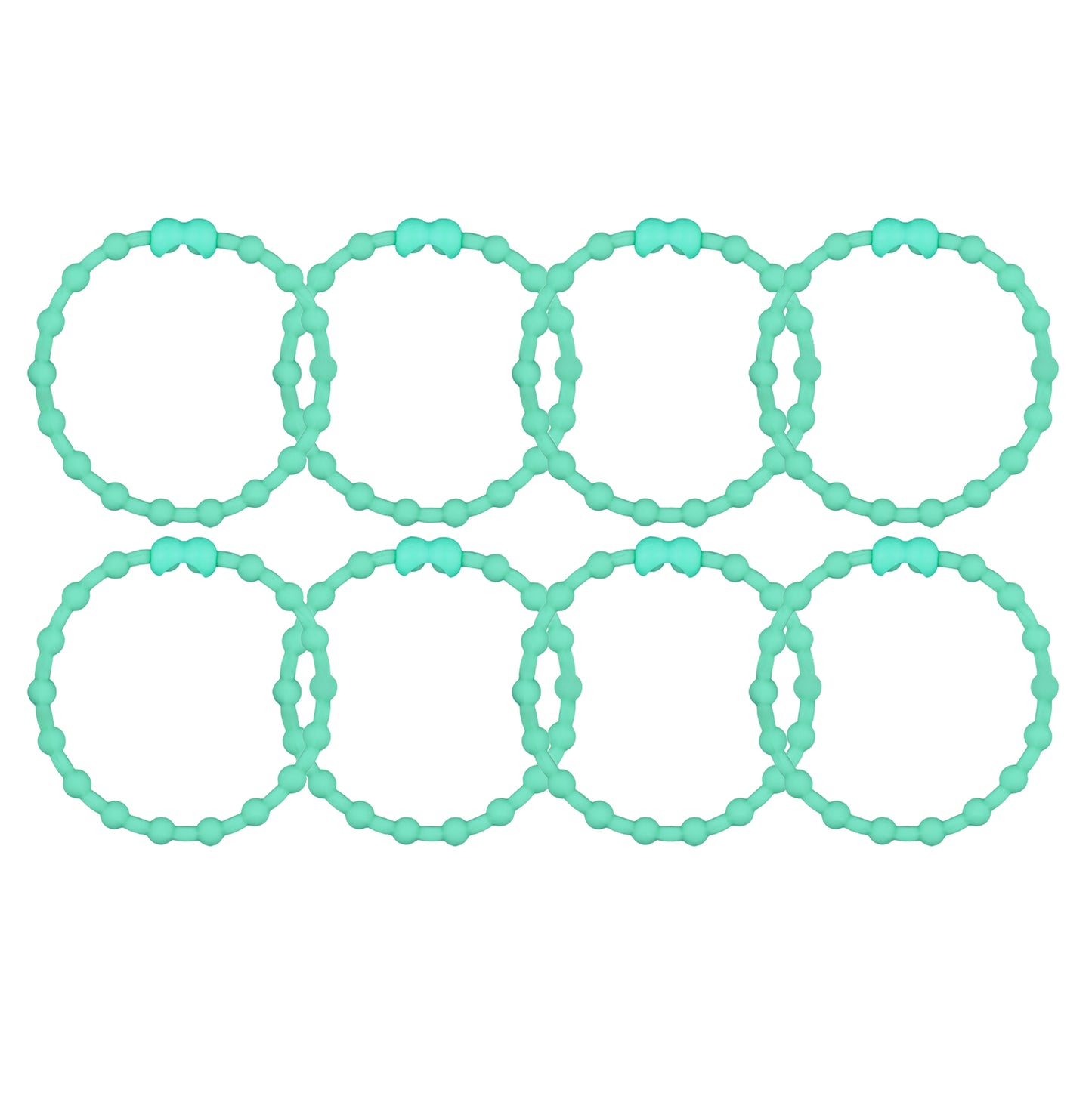 Pastel Green Hair Ties (8 Pack): Embrace the Tranquility of Spring Foliage