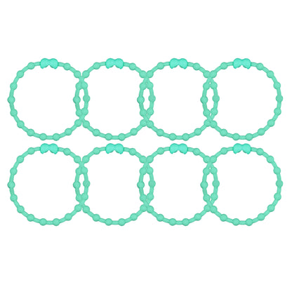 Pastel Green Hair Ties (8 Pack): Embrace the Tranquility of Spring Foliage