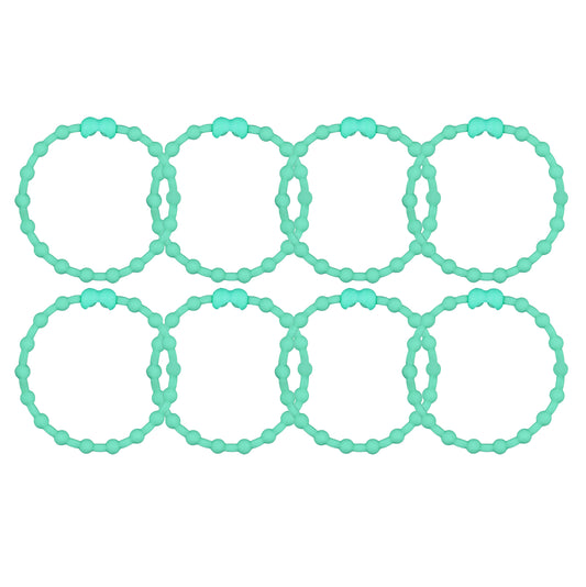 Pastel Green Hair Ties (8 Pack): Embrace the Tranquility of Spring Foliage