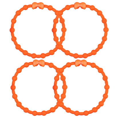 Orange Hair Ties (4-Pack): Infuse Your Style with a Burst of Sunshine