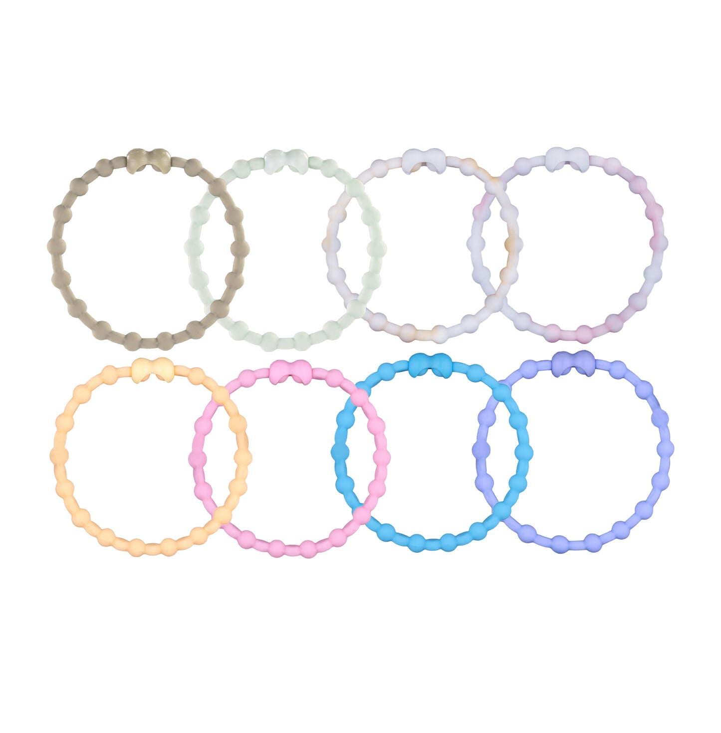 Dawn Reflection Pack Hair Ties (8 Pack): A Burst of Soft Color for Every Hairstyle