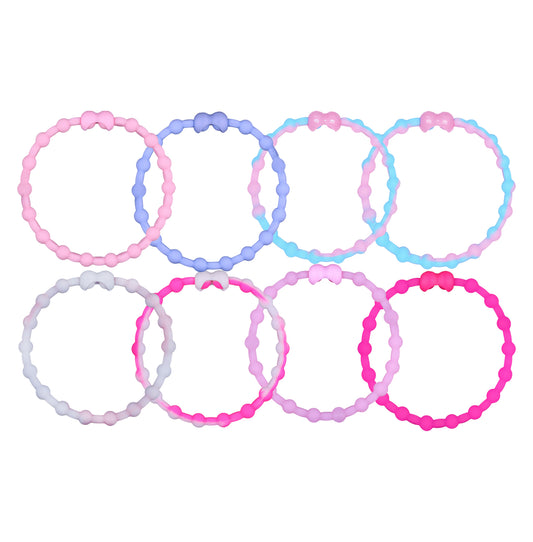 Wild Berry Pack PRO Hair Ties: Easy Release Adjustable for Every Hair Type PACK OF 8