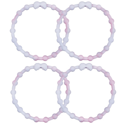 Cloudy Pink Hair Ties (4-Pack) | Soft Romance, Secure Hold, Gentle on Hair