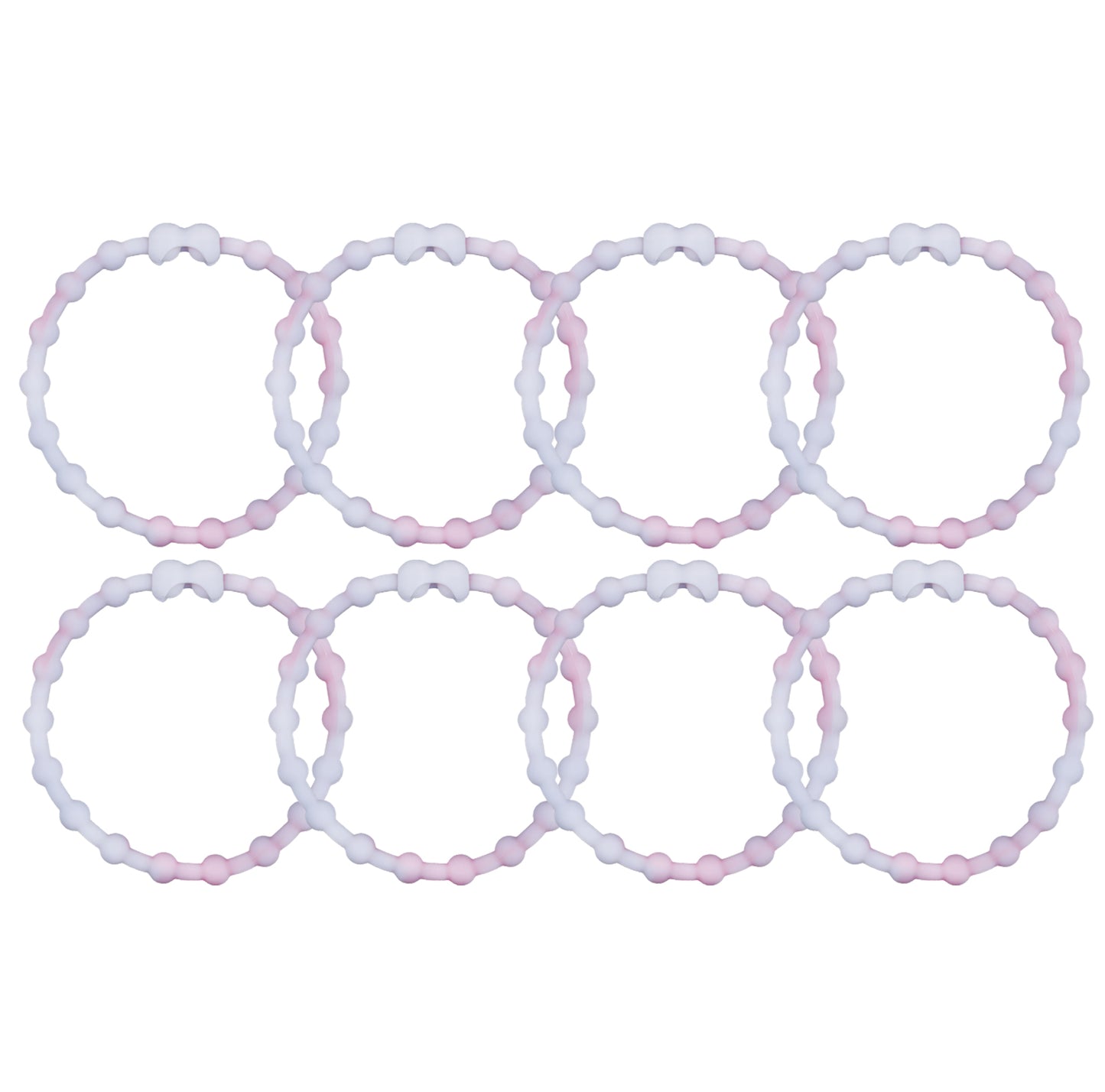 Cloudy Pink Hair Ties (8 Pack) - A Touch of Romance for Every Style