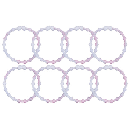 Cloudy Pink Hair Ties (8 Pack) - A Touch of Romance for Every Style