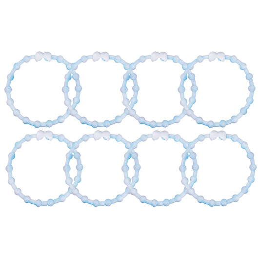 Cloudy Blue Hair Ties (8 Pack) - A Touch of Whimsy for Every Style