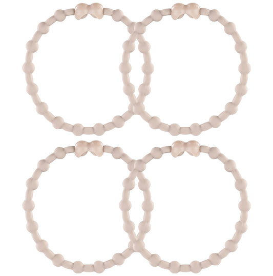 Stone Hair Ties (4-Pack): Earthy Neutrality for Effortless Style