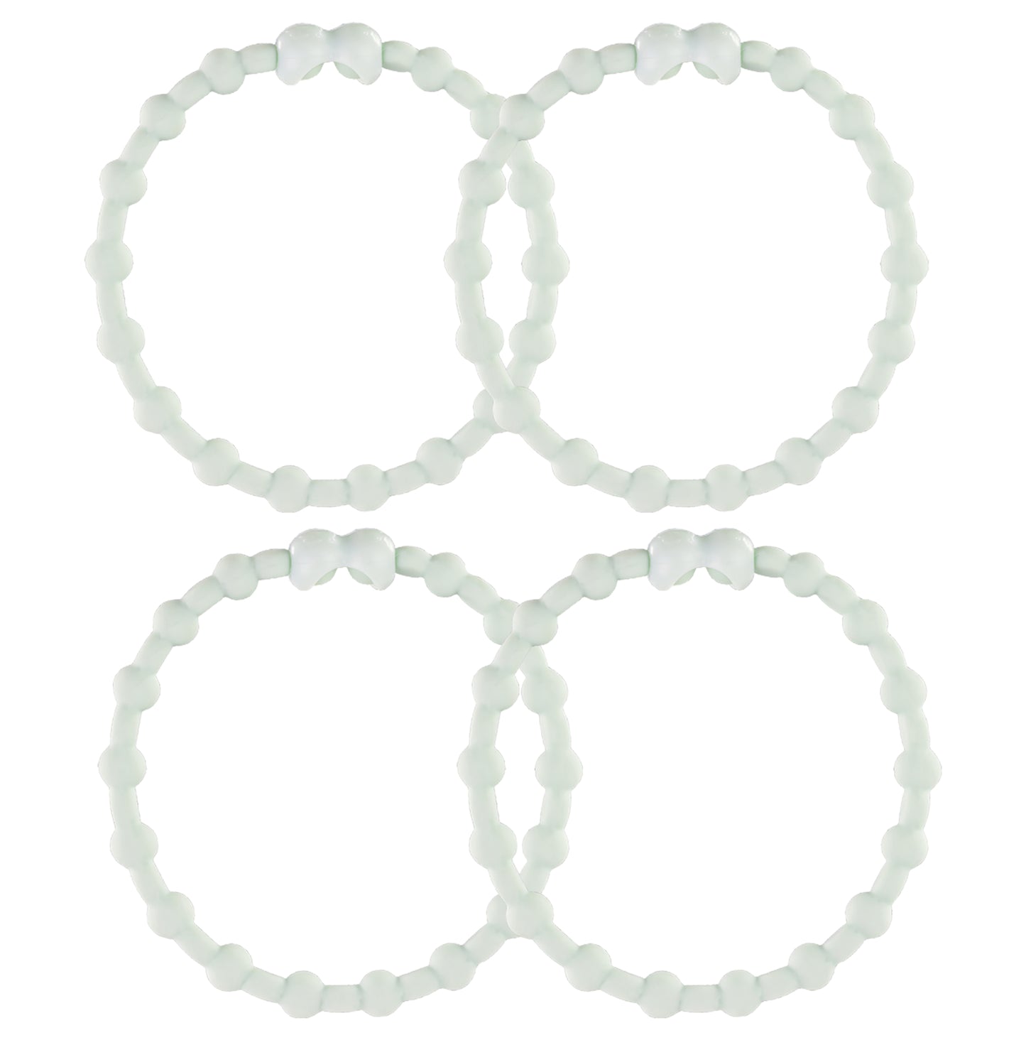 Soft Mint PRO Hair Ties (4-Pack): Embrace Tranquility and Style