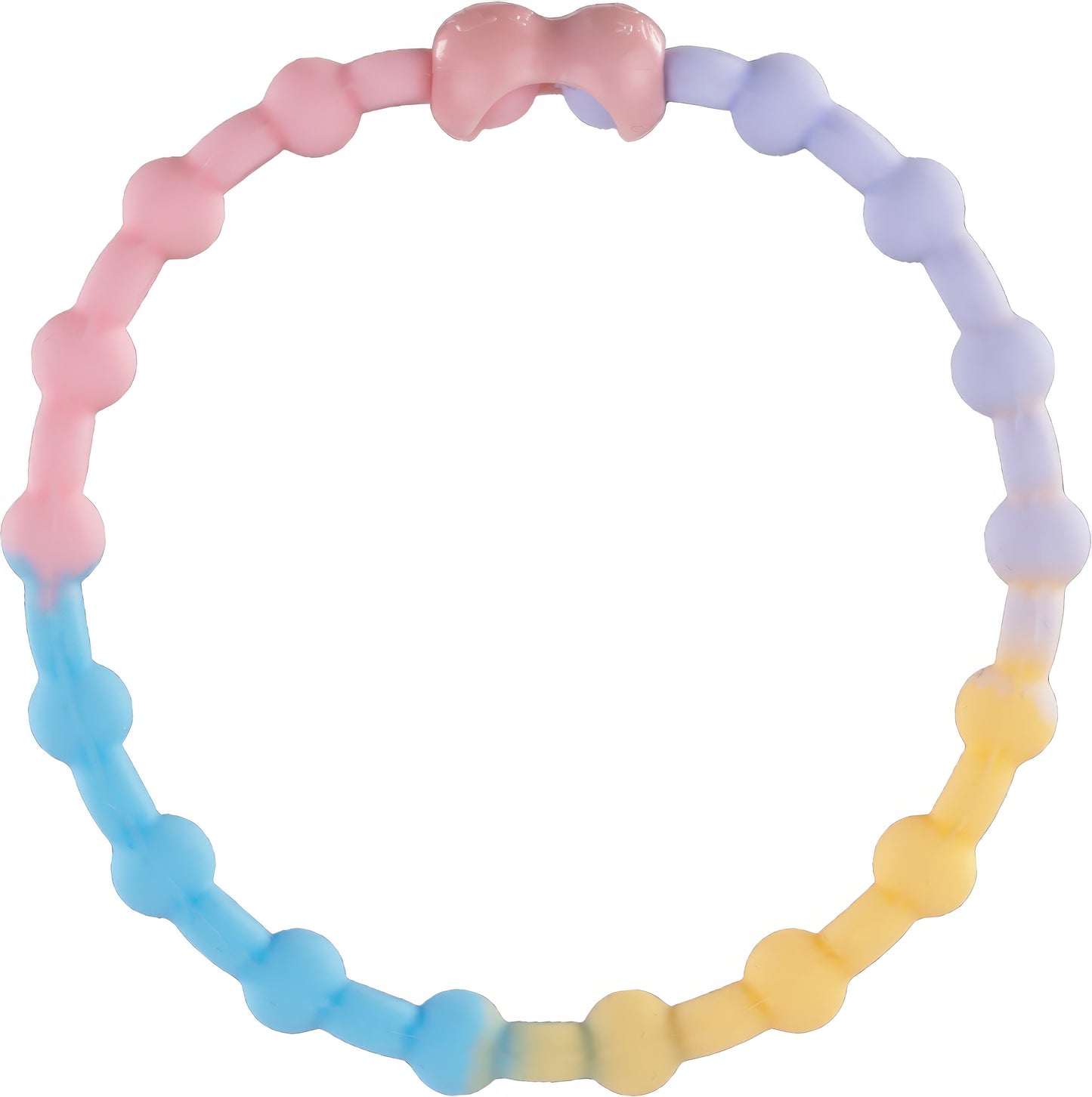 Pastel Block Hair Ties (4-Pack): Add a Touch of Softness to Your Look