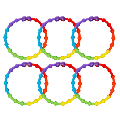 Rainbow Hair Ties (6 -Pack) - En färgstopp för varje humör