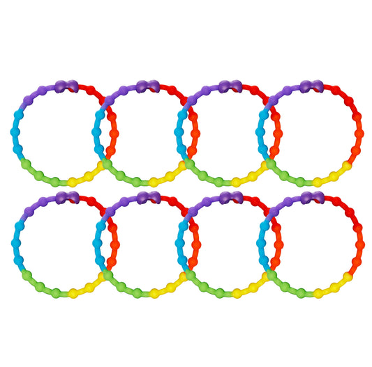 Rainbow Hair Ties (8 Pack): A Burst of Color for Every Look