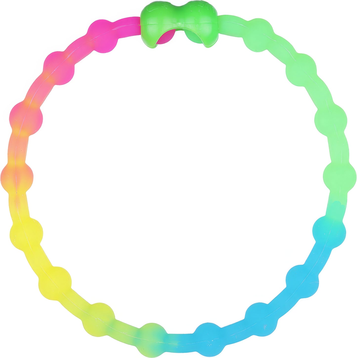 Neon Block Hair Ties (6-Pack): Bold Style for Every Look