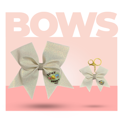 Lucky Ducky Cheer Bow Hair Accessory with Glittering Rhinestones