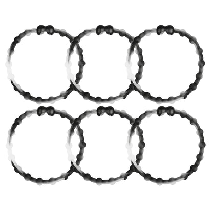 Clear Black Mix PRO Hair Ties (6-Pack): Sleek Versatility for Every Style