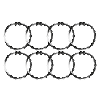 Clear Black Mix Hair Ties (8 Pack) - The Essential Hair Accessory for Every Style